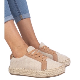 Braune Frauenspitze -up -Espadrilles