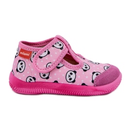 Kinderruhschuhe flexibel mit rosa Pandas Pandas Kinderruhschuhe flexibel mit rosa Pandas Pandas