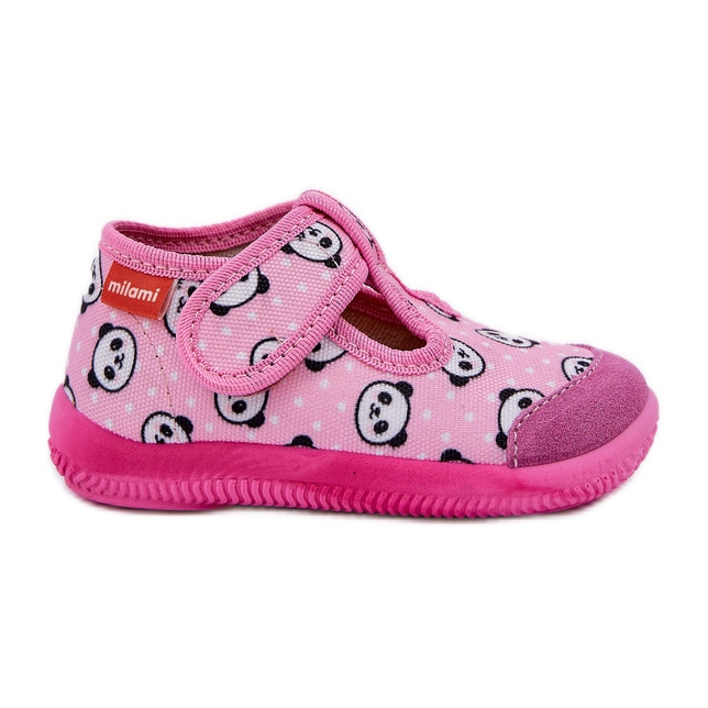 Kinderruhschuhe flexibel mit rosa Pandas Pandas Kinderruhschuhe flexibel mit rosa Pandas Pandas