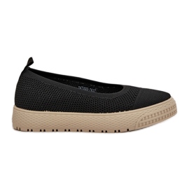 Slip-on Damen-Sneaker auf der Plattform schwarz