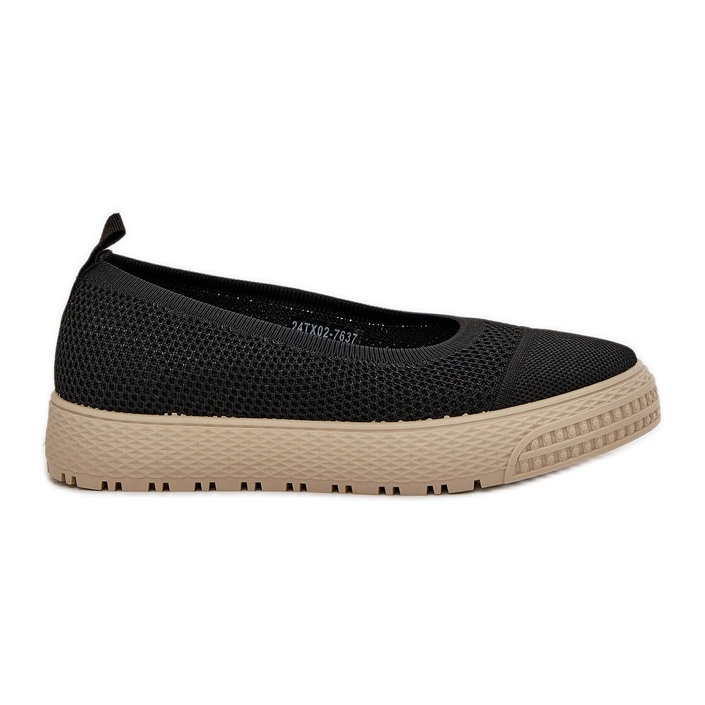 Slip-on Damen-Sneaker auf der Plattform schwarz