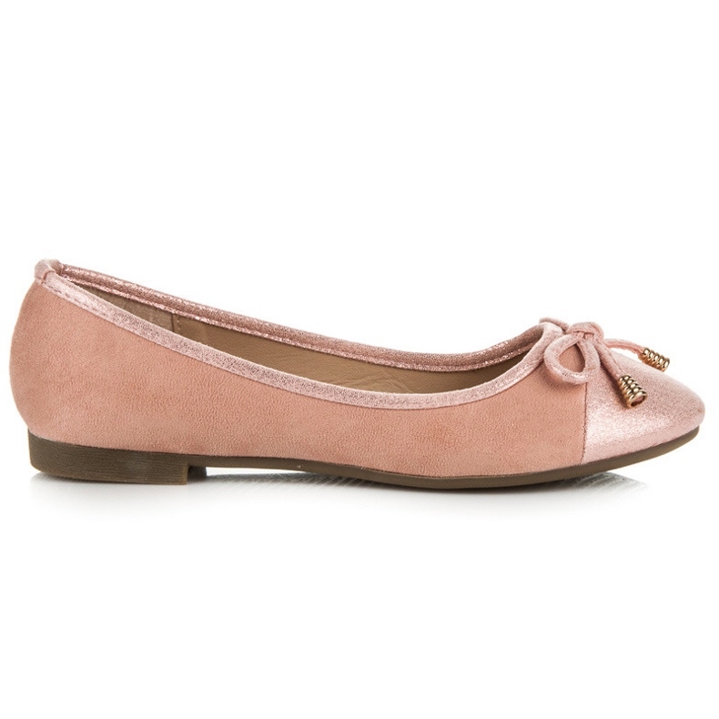 Super Me Ballerinas aus Wildleder rosa