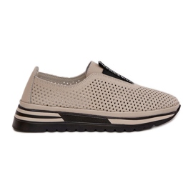 S.Barski Locked Damenschuhe aus natürlichen Leder S. Barski LR51-672 Beige