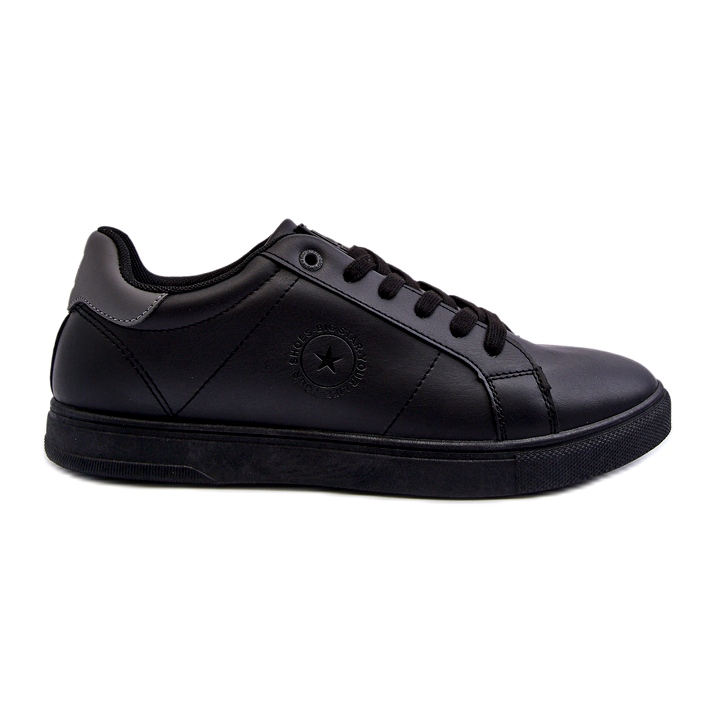 Niedrige Herren-Sneaker aus Öko-Leder Big Star NN174284 Schwarz
