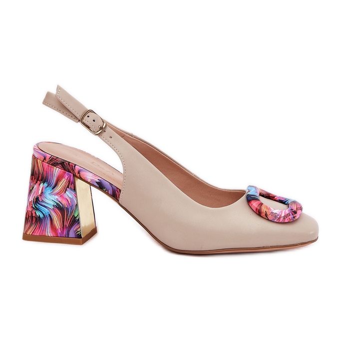 S.Barski Damen-Ledersandalen für Frauen auf dem CR51-002 Beige