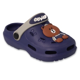 Befado Kinder Marine Blue Flip Flops 159p112 Bären blau