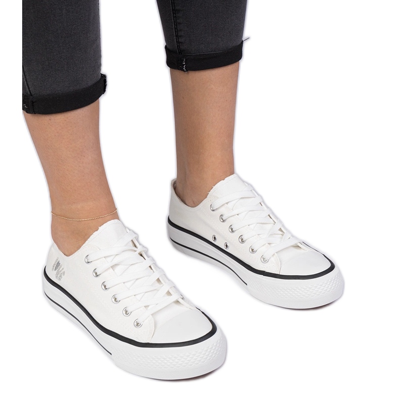 Weiße klassische Frauen -Sneakers