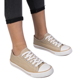 Beige klassische Frauen -Sneaker