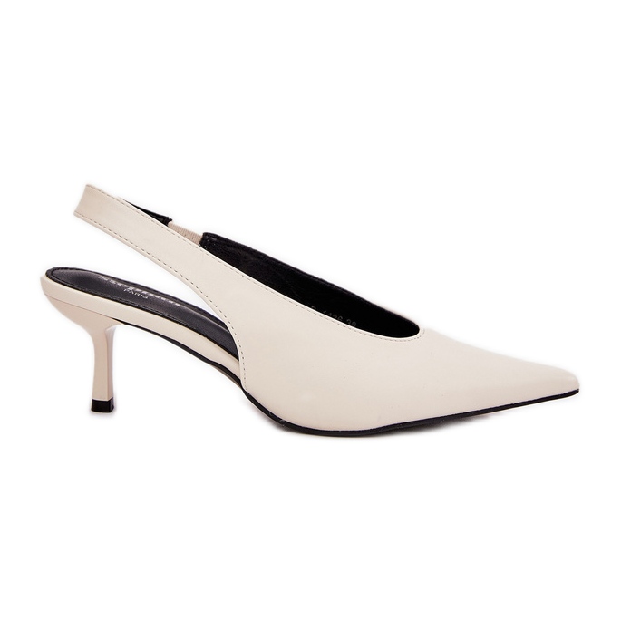 High Heels mit einer Ecru Ecru Ecrue Outdoor weiß