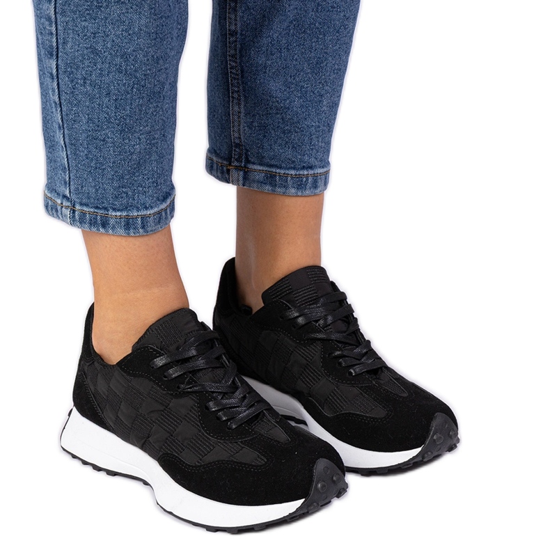 Schwarze Sport-Sneaker für Damen