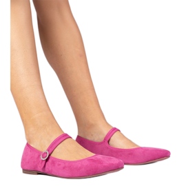 Rosa Ballerinas aus Ekozamsz mit Zirkonen