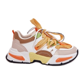 Sneakers Damen -Sportschuhe mit Doppelschnüre -Multicolor mehrfarbig