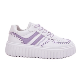 Damen-Plateau-Sneaker, Lila