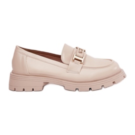 Frauen -Slipper mit Öko -Leder Beige