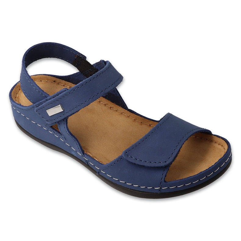Befado Frauenledersandalen 158d287 Marineblau