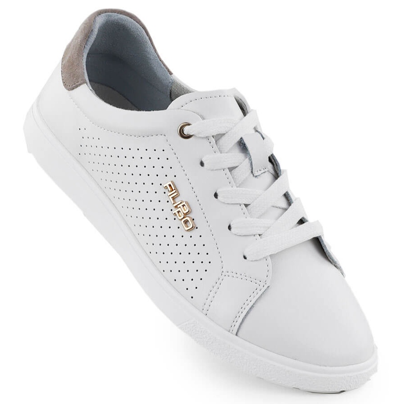 Weiße Filippo DP6738 Ledersportschuhe