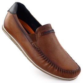 Ledermoccasins Herren komfortable schieben braune Bugatti RR153207
