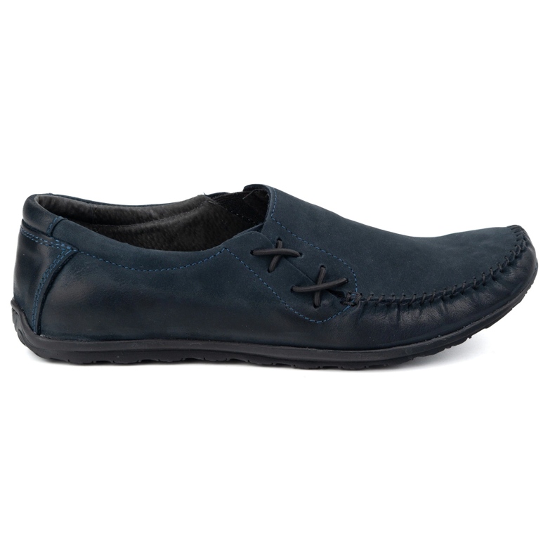 Olivier Herrenschuhe Lederlaafer eingesetzt 306kz Marineblau