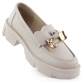 Leder -Frauen -Heels Filippo DP610 Leder beige