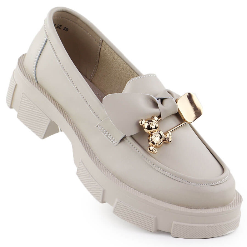 Leder -Frauen -Heels Filippo DP610 Leder beige