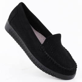 Moccasins Openwork werden schwarze Potocki 25-11316 auftreten