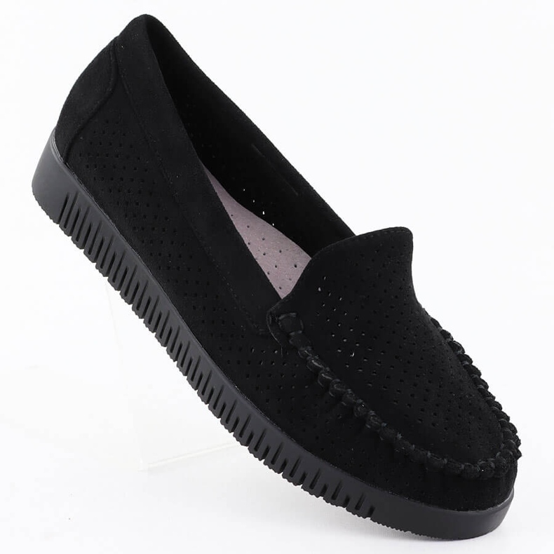 Moccasins Openwork werden schwarze Potocki 25-11316 auftreten