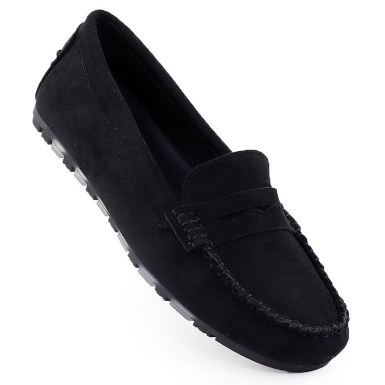 Moccasins Damen Schwarzer Evento 7673 Frauen Wildlederschuhe