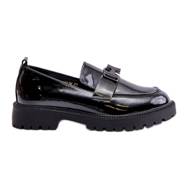 Vinceza 62187 lackierte Moccasins schwarz