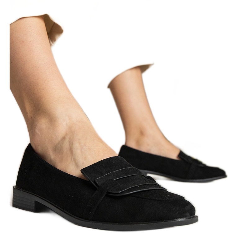 Schwarze Frauen klassische Slipper aus Ekozamsz