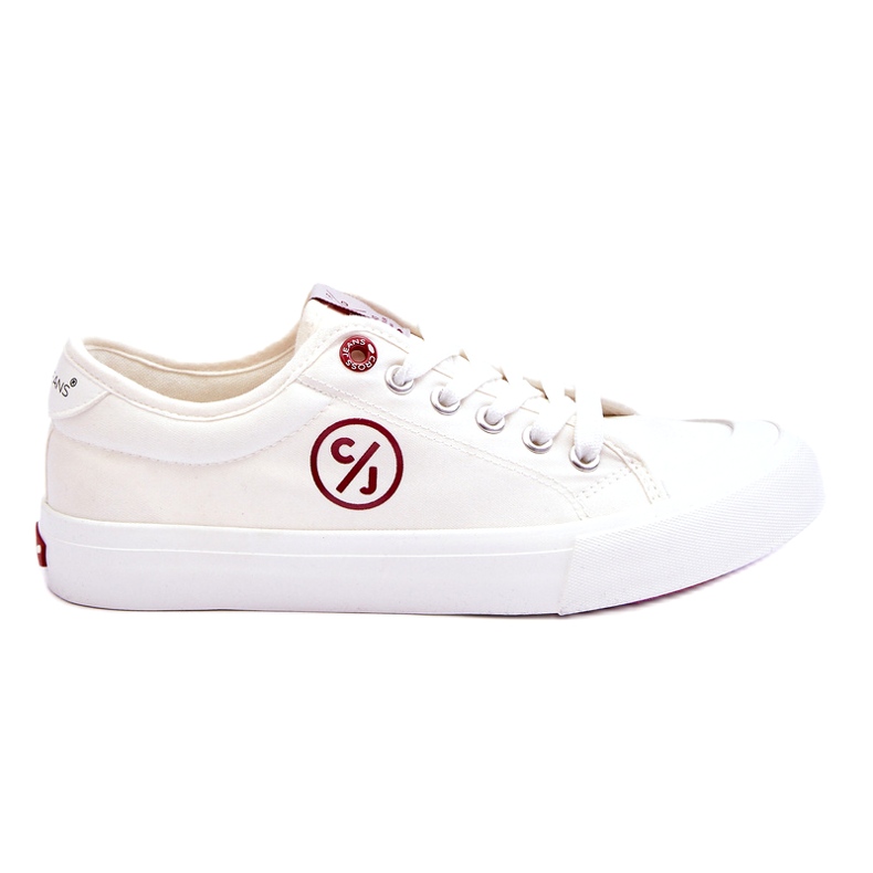 Damen Cross Jeans Stoff Turnschuhe LL2R4043 Weiß