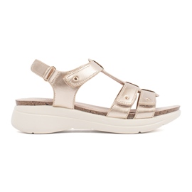 Goodin Bequeme goldene Sandalen von Frauen