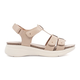 Goodin Bequeme beige Sandalen für Damen