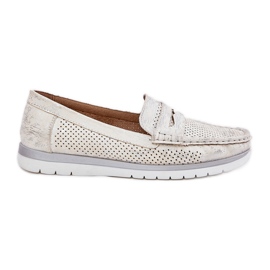 Damen-Mokassins aus Öko-Leder, Gold golden