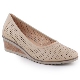 Frauenpumpen Openwork -Schuhe Beige Vinceza 58461