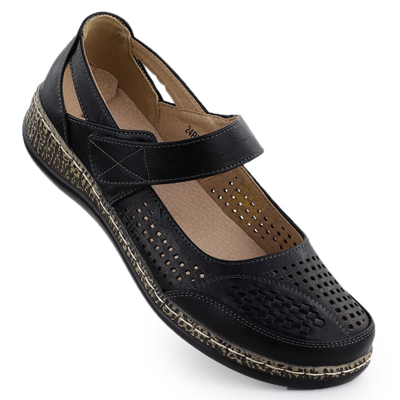 Frauenschuhe für Klettverschlüsse Unisoft 7026 schwarz