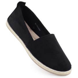 Frauen -Espadrilles rutschten in Wildleder Black Potocki PY16332 aus schwarz