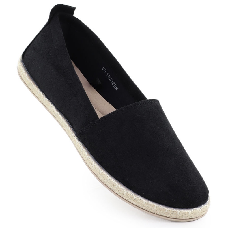 Frauen -Espadrilles rutschten in Wildleder Black Potocki PY16332 aus schwarz