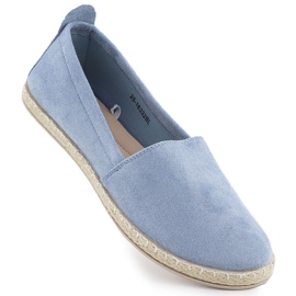 Espadrilles Frauen gleitet Wildleder Blue Potocki PY16332 blau