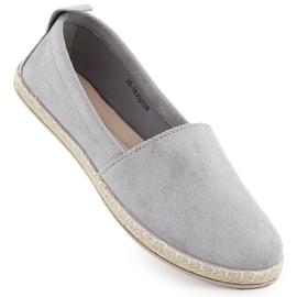 Espadrilles Damen Slide Wildleder Grau Potocki Py16332