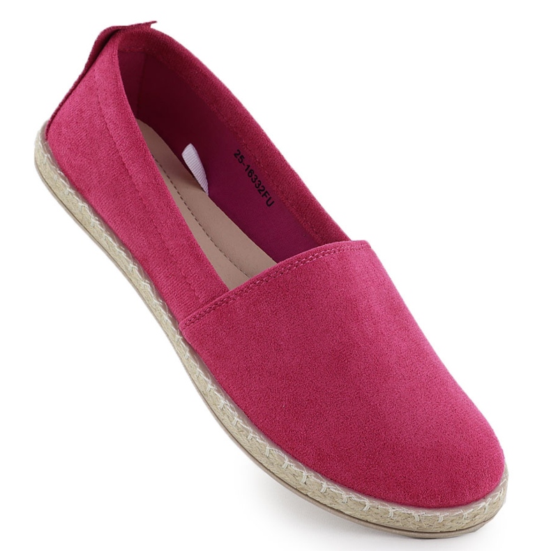 Espadrilles Damen -Slip -Wildleder Fuchsia Potocki PY16332 rosa