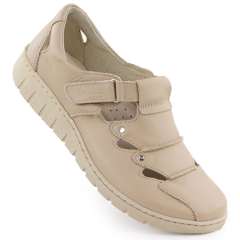 Frauen Lederschuhe mit Beige Helios 780