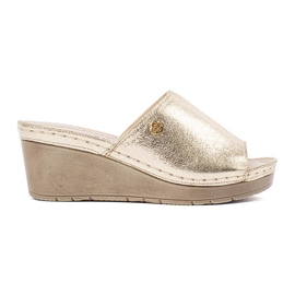 Goodin Flip -Flops für Goldene Frauen auf Keil