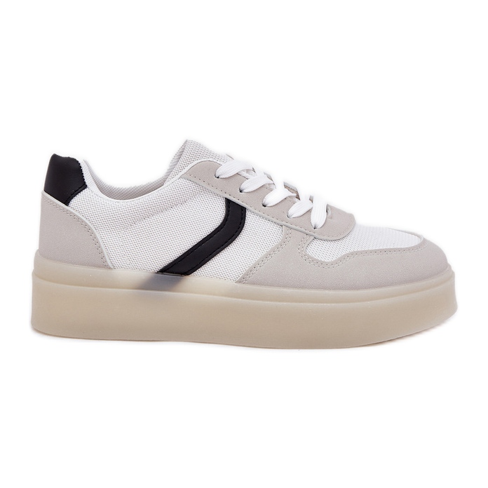 Niedrige Plateau-Sneaker für Damen, Weiß