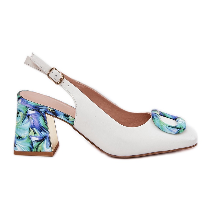 S.Barski Damen-Ledersandalen für Frauen auf dem D &amp; A CR51-002 White Post weiß