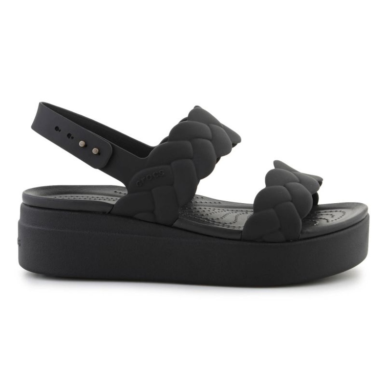 Crocs Sandals Brooklyn gewebt Low Wedge 209977-060 schwarz