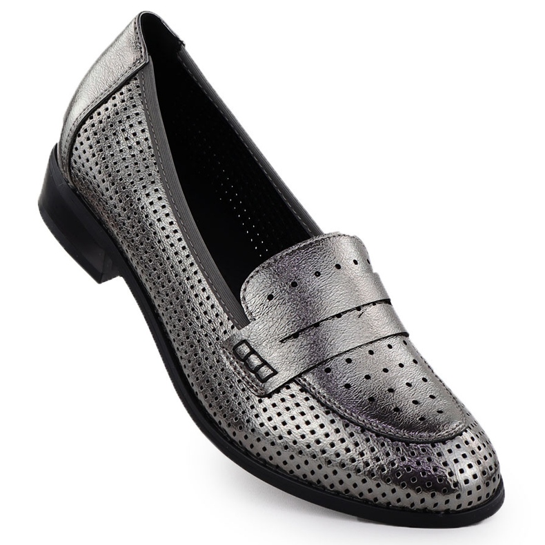 Frauenschuhe Lords Openwork Metallic Silver Potocki 12581 silber-