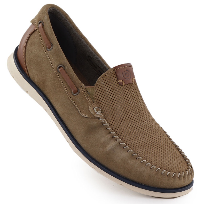 Ledermoccasins Herren bequemer Slip-in Braun Bugatti 321-ARU61-1400