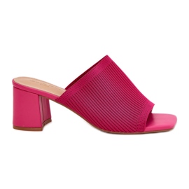 Pantoffel der Frauen mit hohen Damen rosa