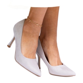 Grey Classic Pumps auf der Ferse von Ekozamsz grau