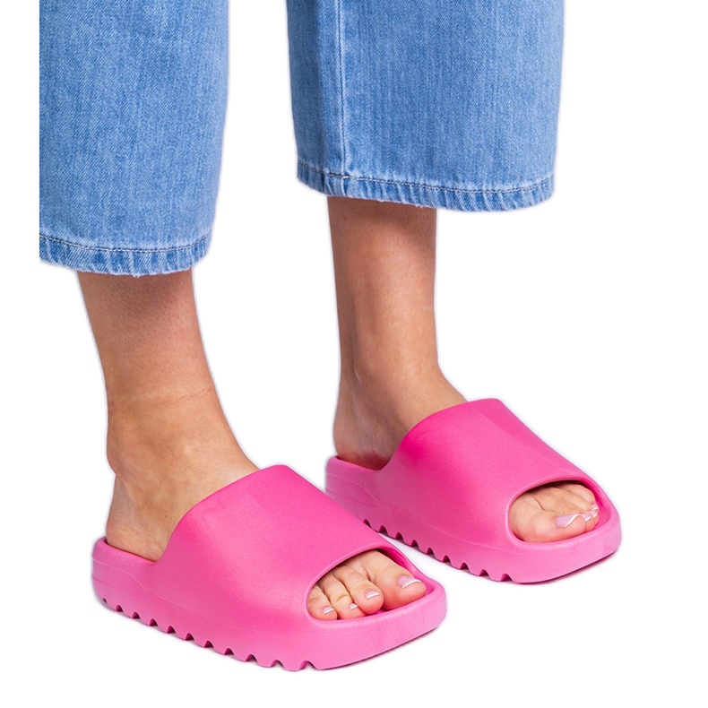 Frauenfuchsia -Gummi -Flip -Flops für Frauen rosa